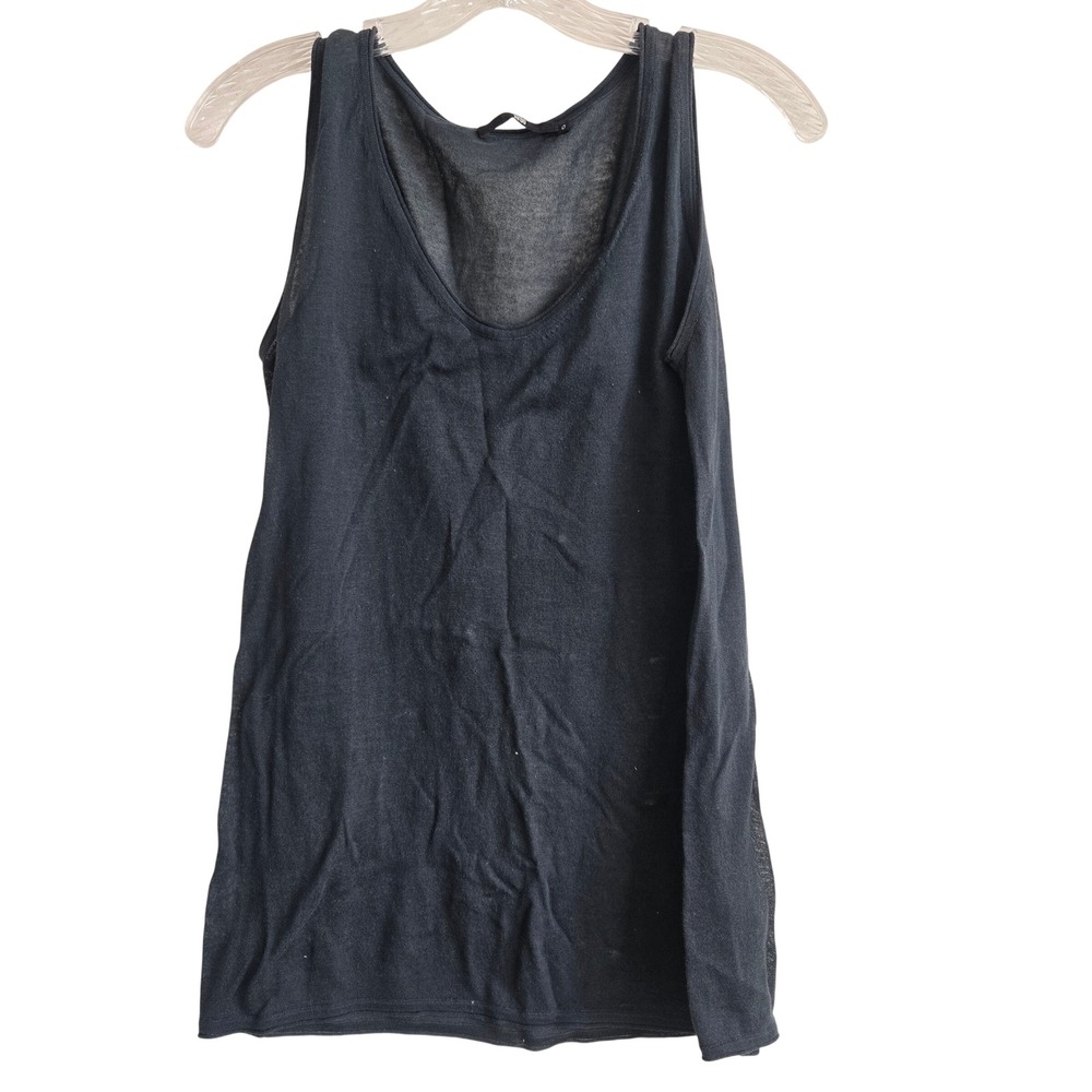 Jarbo Size 0 Tank Top Women Black Excellent 100% Cotton Scoop Neck Sleeveless